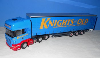 Tekno 11017 Scania Knights of Old from England, the livery is pale blue